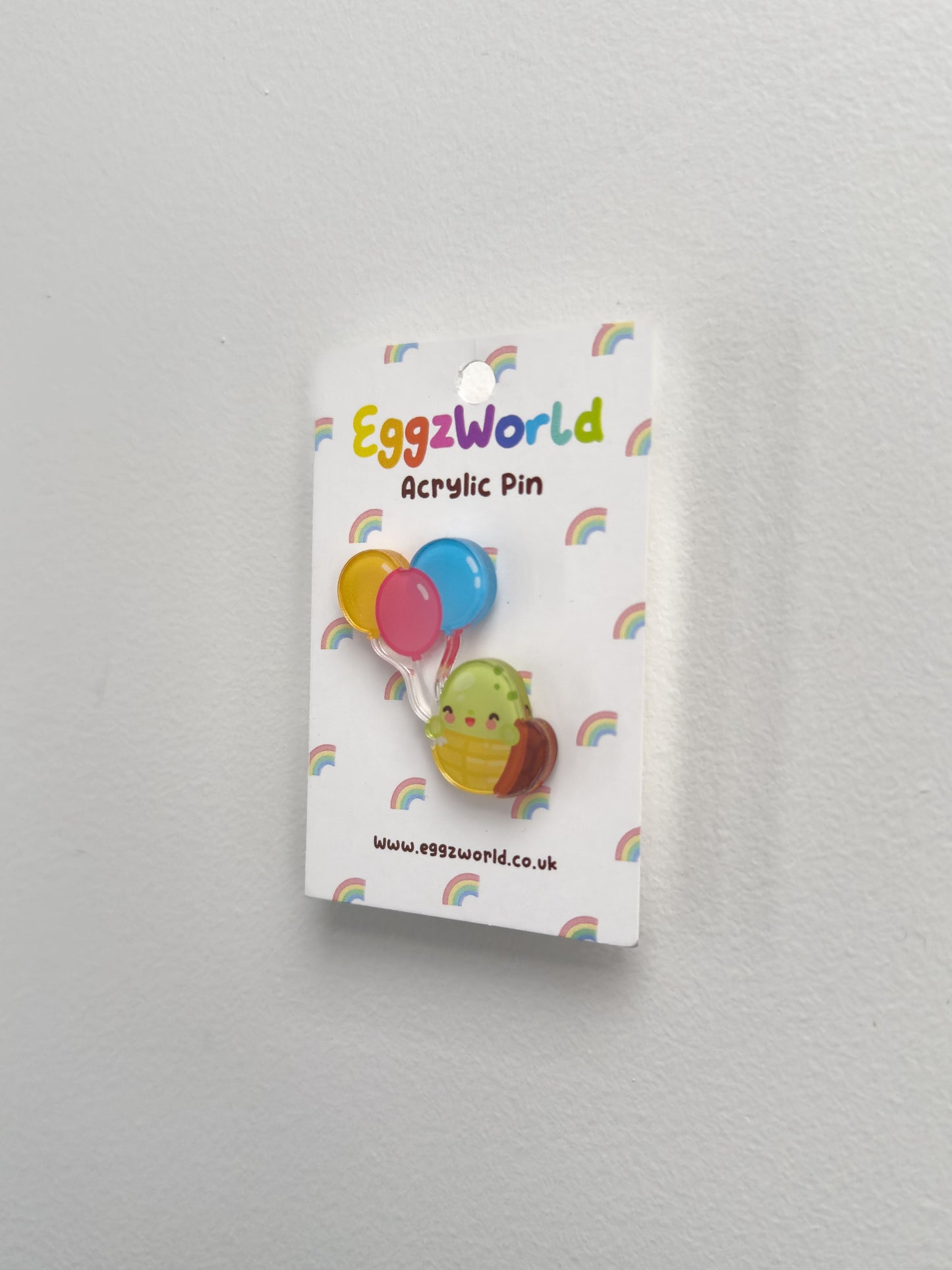 Balloon Turtle Acrylic Pin