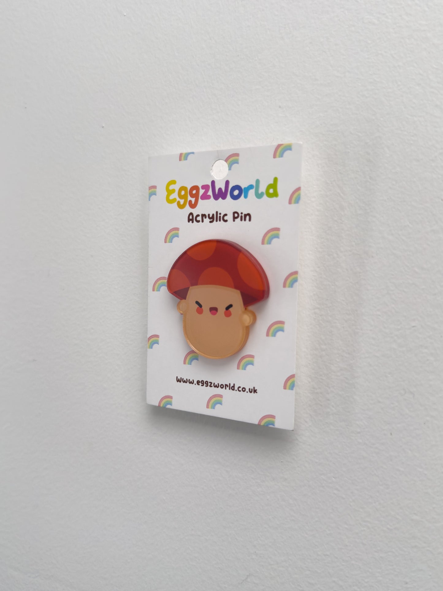 Mushroom Acrylic Pin