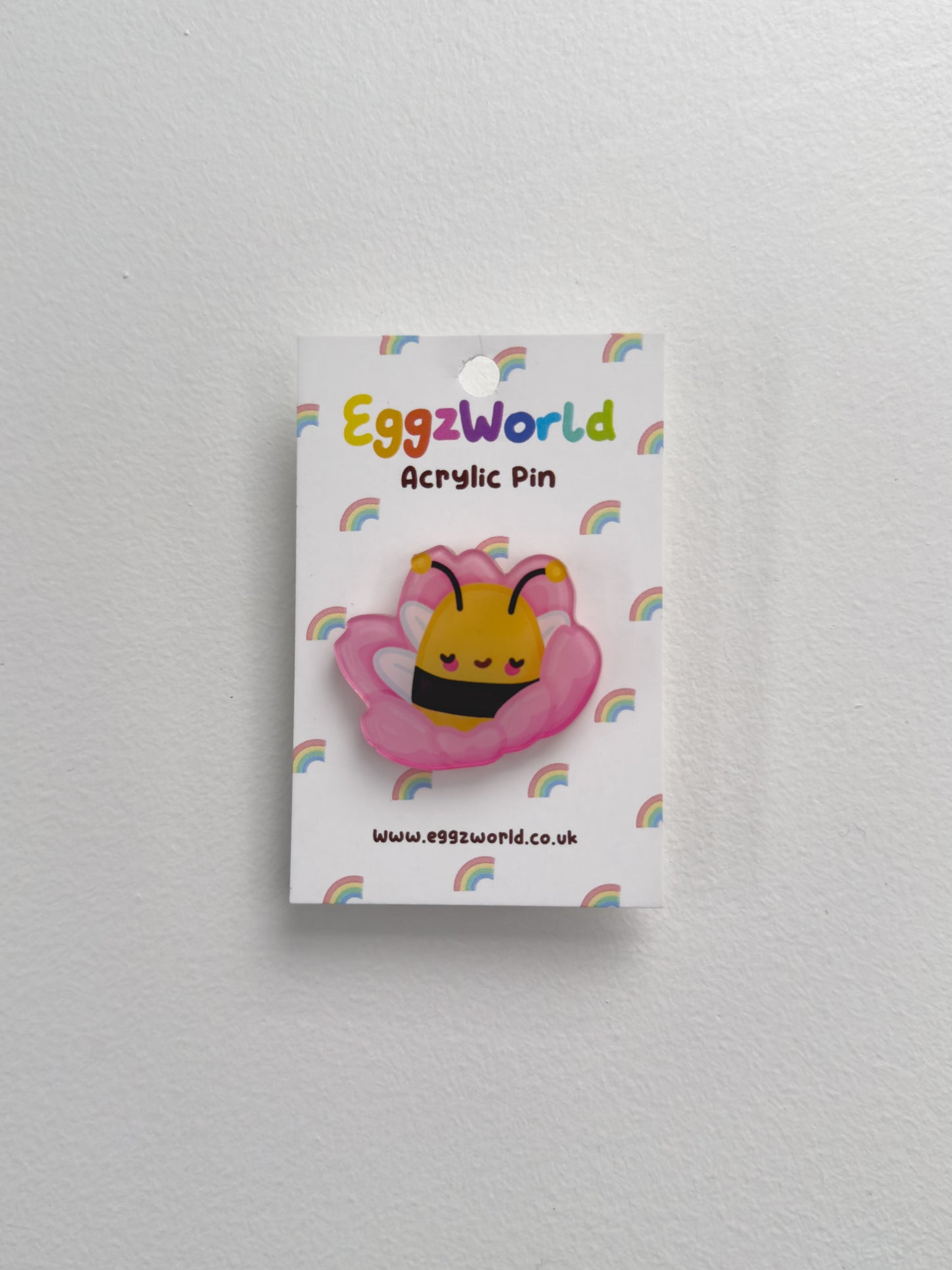 Cherry Blossom Bee Acrylic Pin