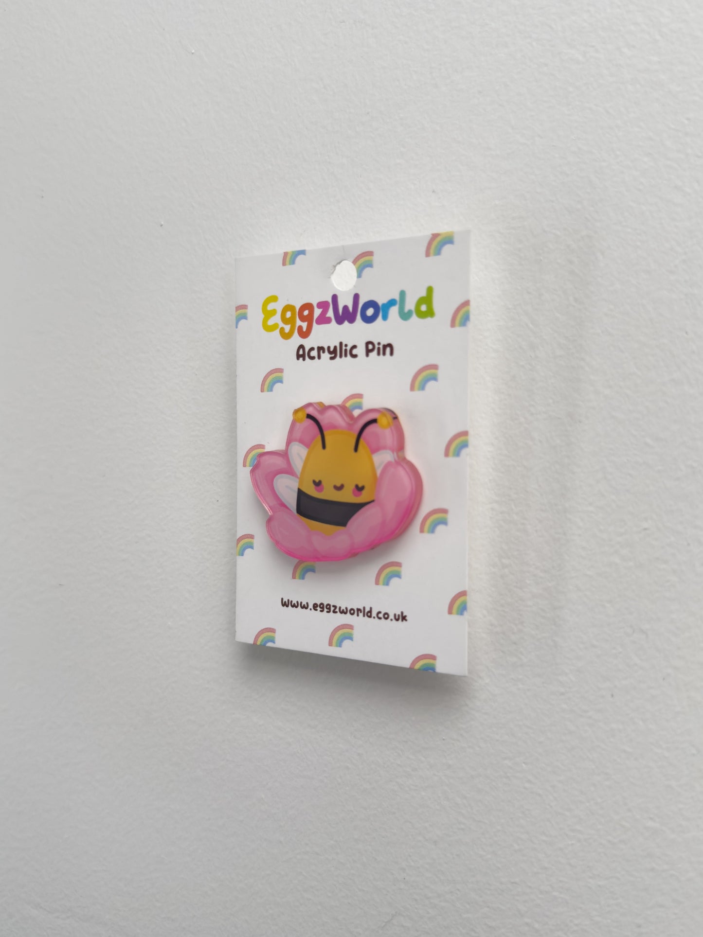 Cherry Blossom Bee Acrylic Pin