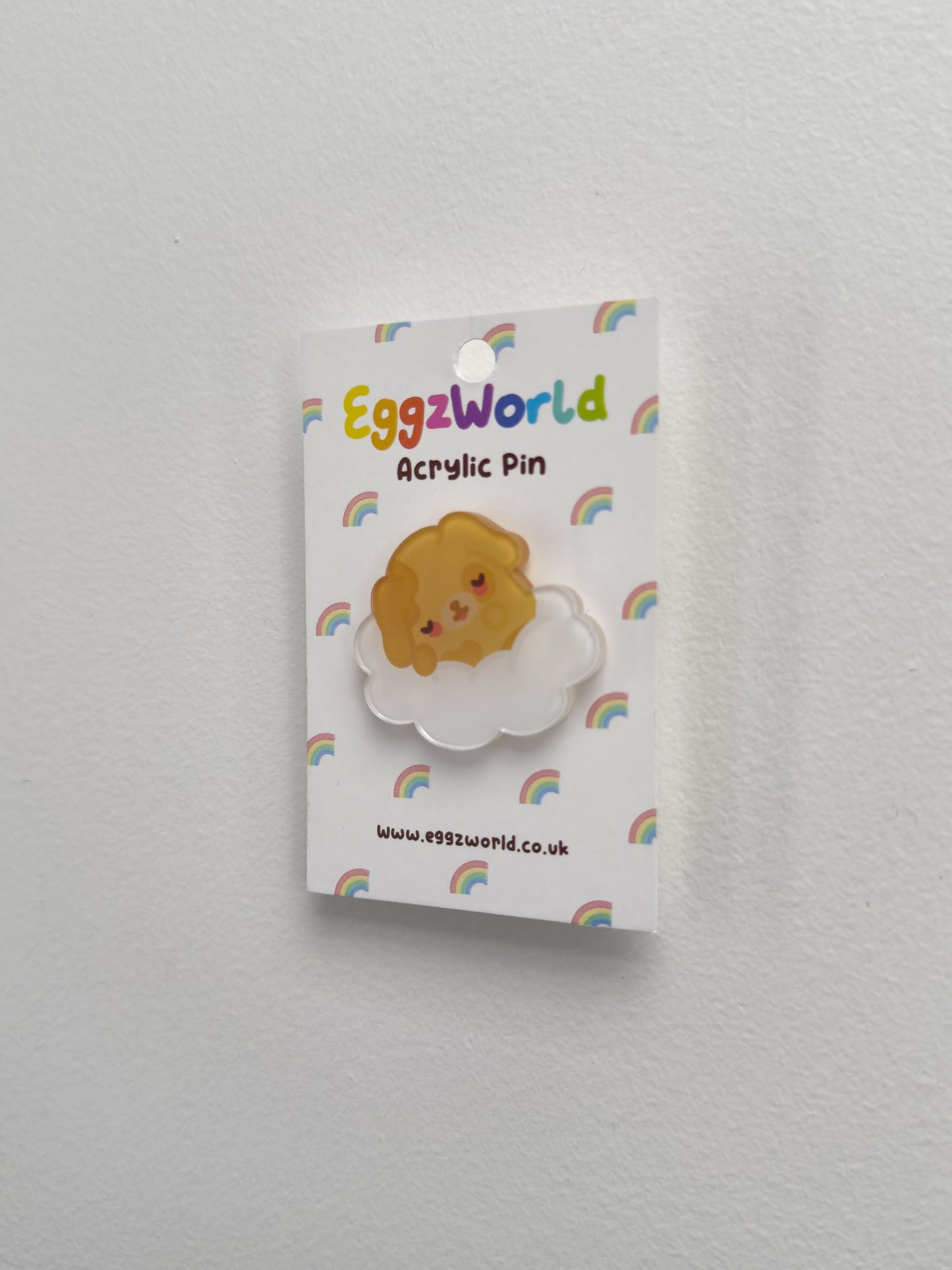 Sleepy Dog Acrylic Pin