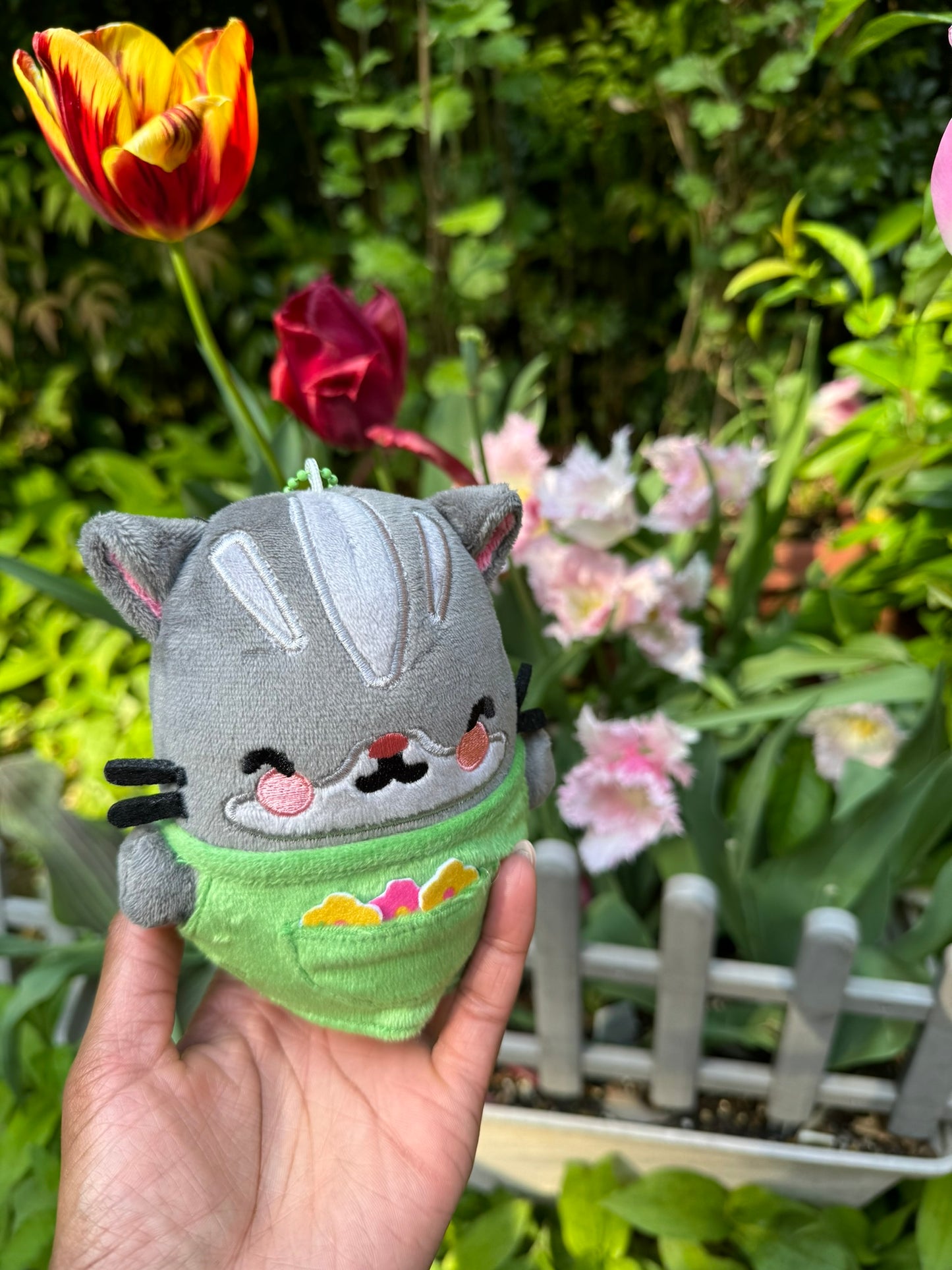 Mini Happy Kitty Keychain Plushie