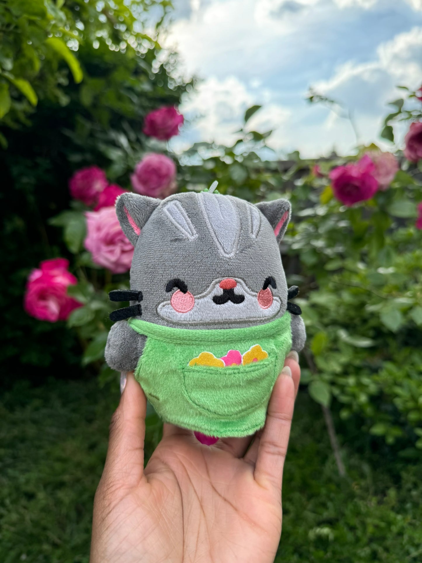 Mini Happy Kitty Keychain Plushie