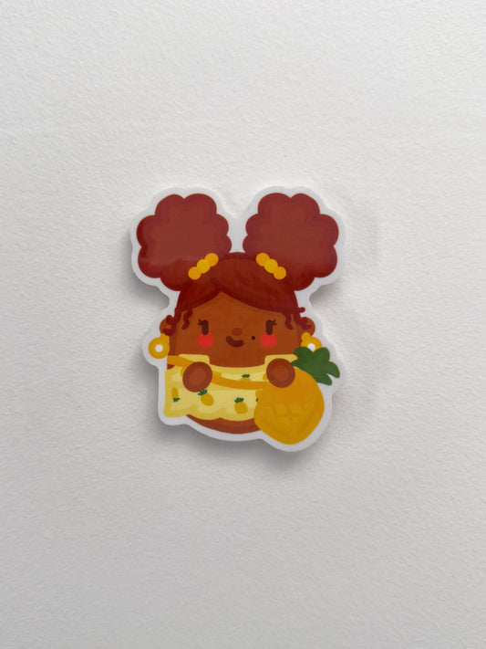 Pineapple Girl Sticker