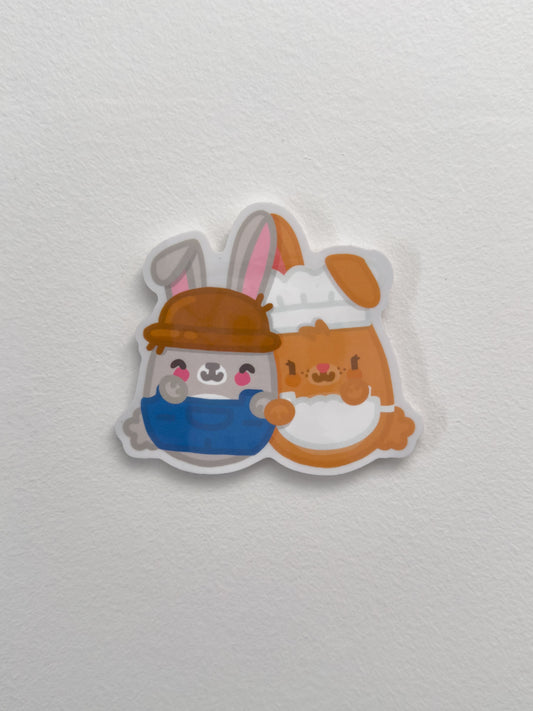 Mr & Mrs Bunny Sticker