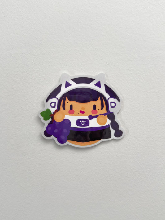 Grape Girl Sticker