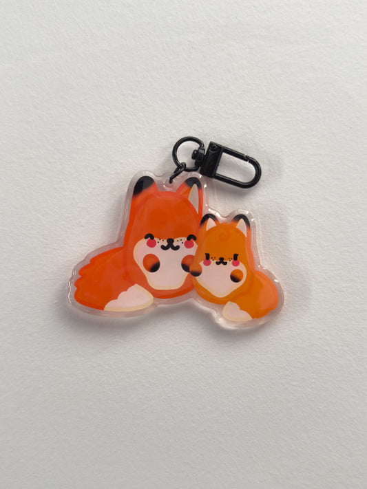 Fox Family Keychain