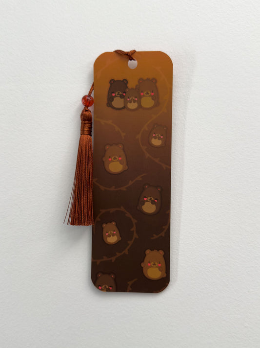 Bear Family Tassel Bookmark