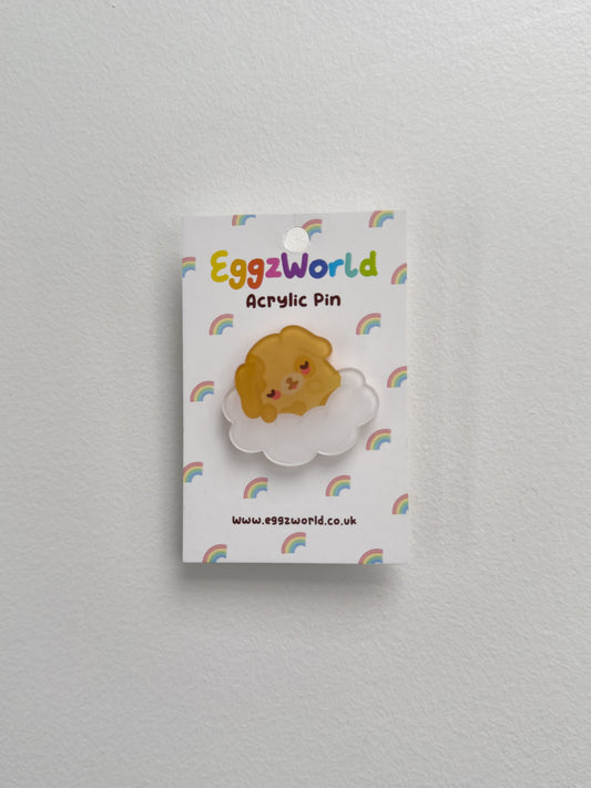 Sleepy Dog Acrylic Pin