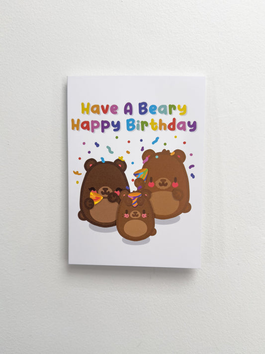 Bear Family Birthday Card