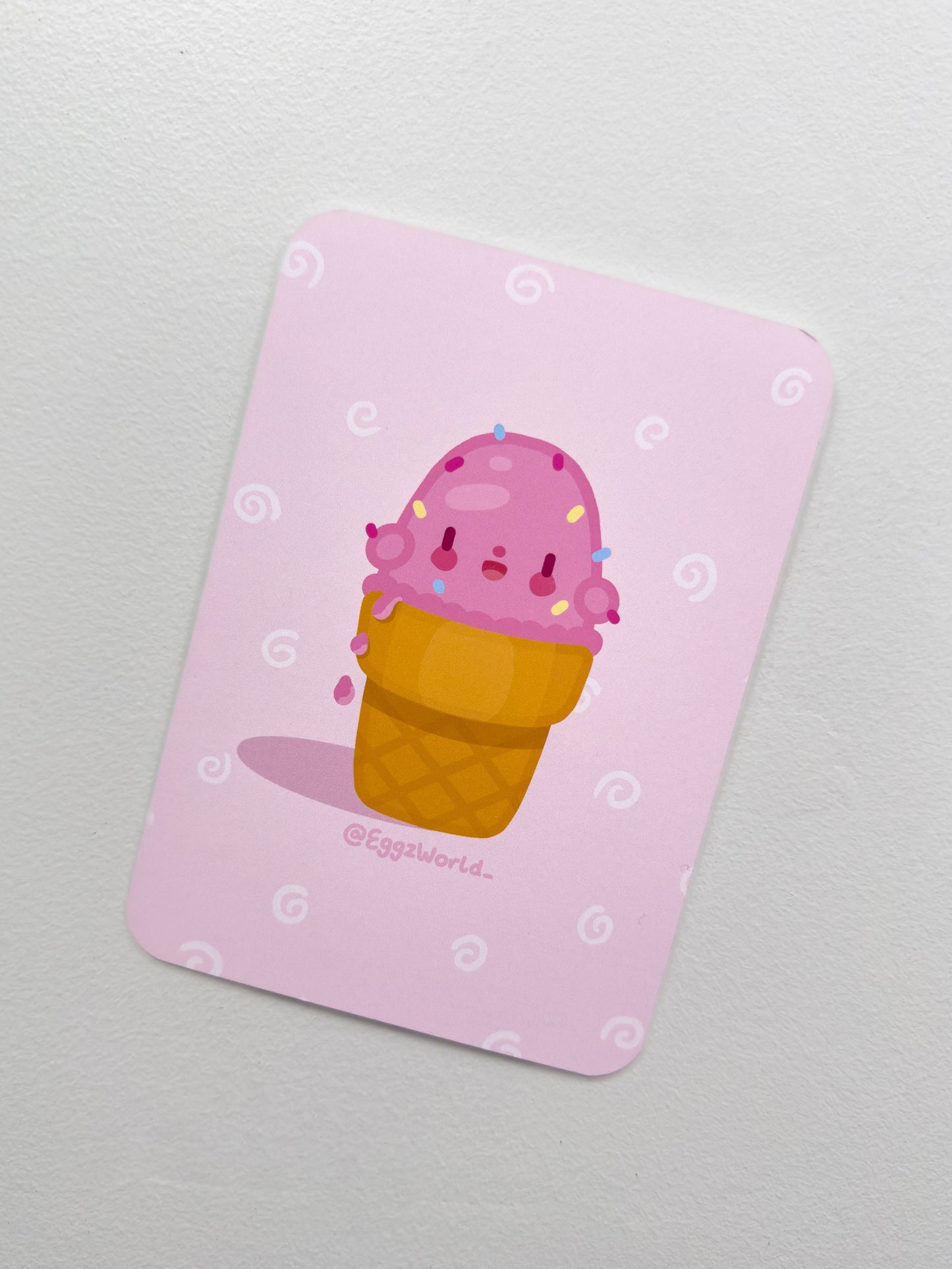 Strawberry Ice Cream A6 Print