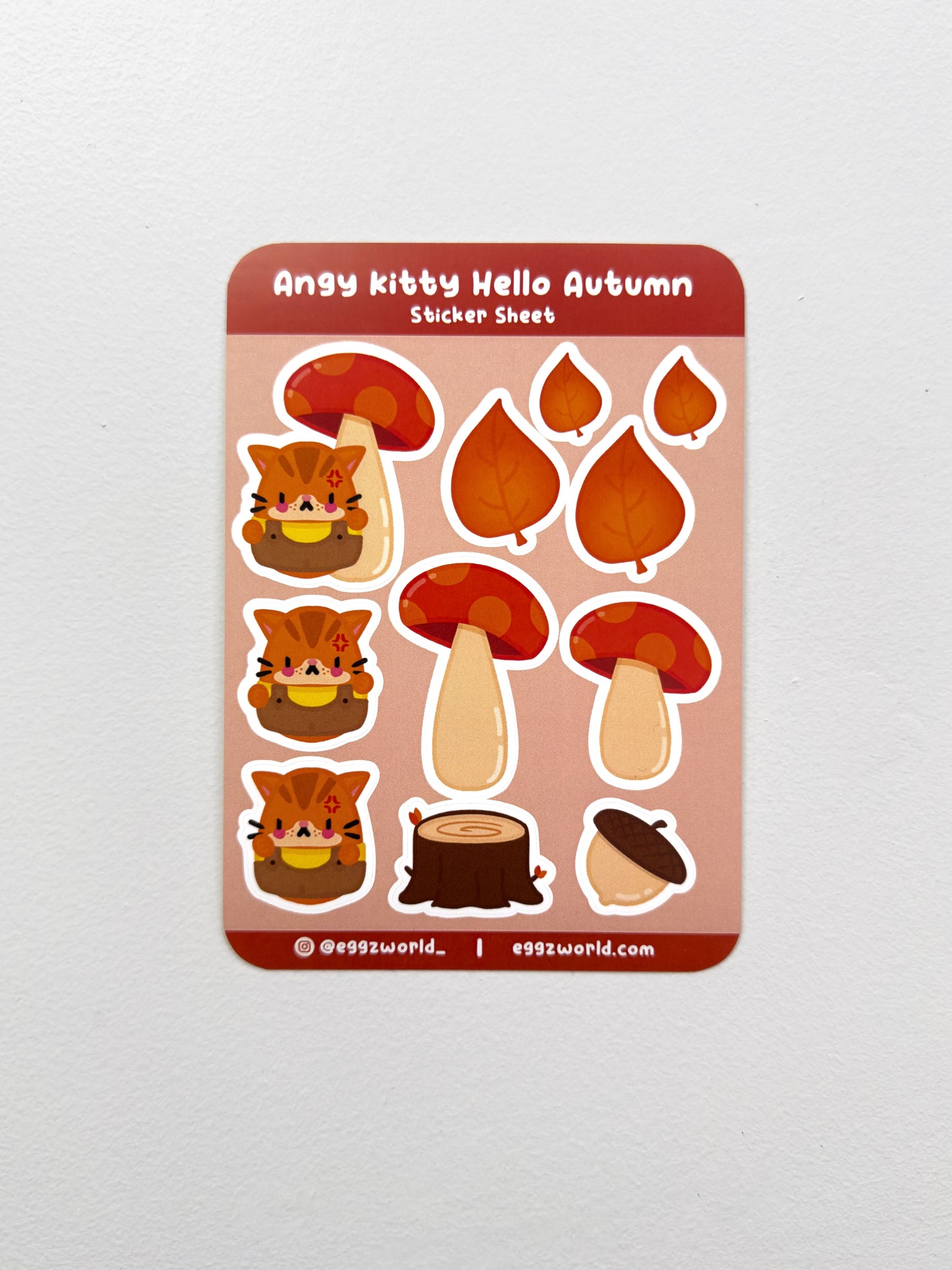 Angy Kitty Sticker Sheet