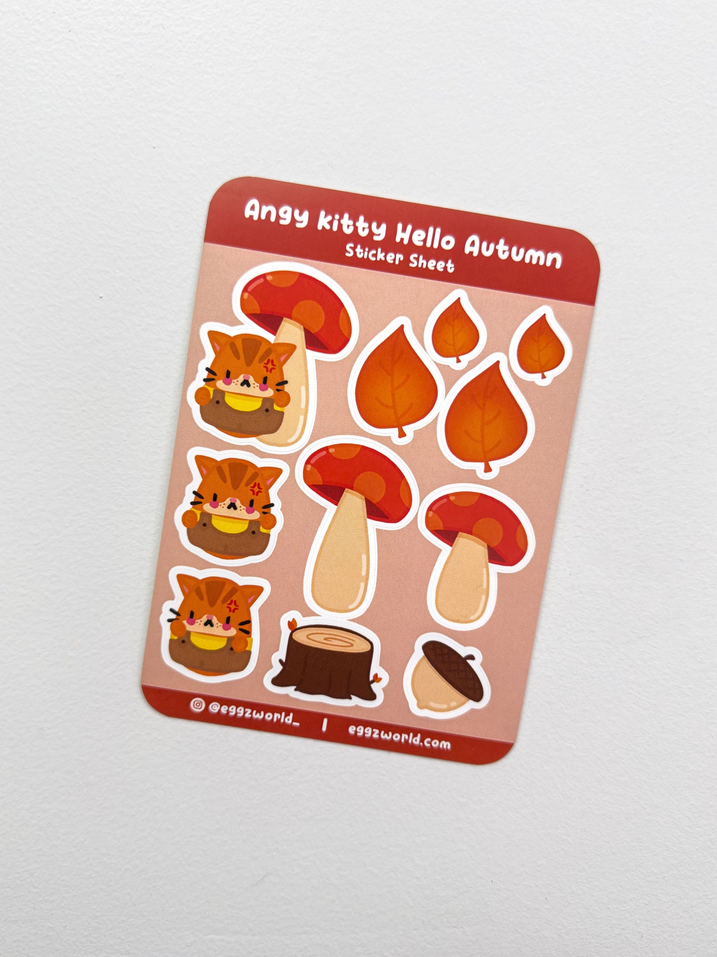 Angy Kitty Sticker Sheet