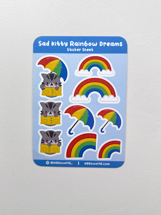 Sad Kitty Sticker Sheet