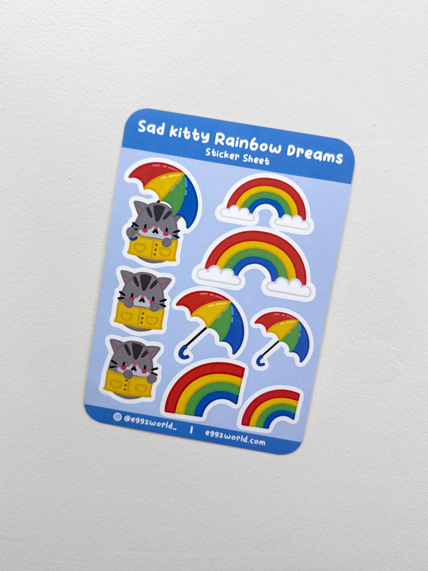 Sad Kitty Sticker Sheet