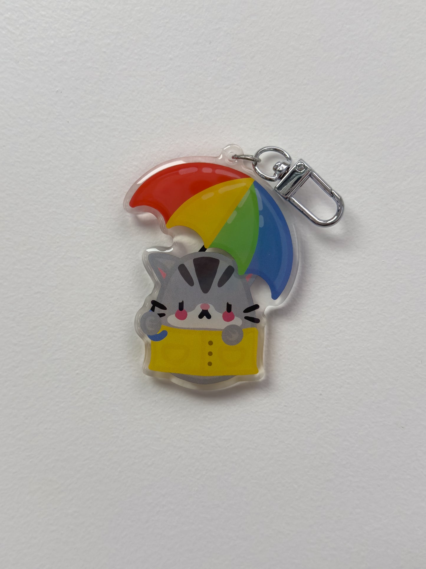 Sad Kitty Keychain