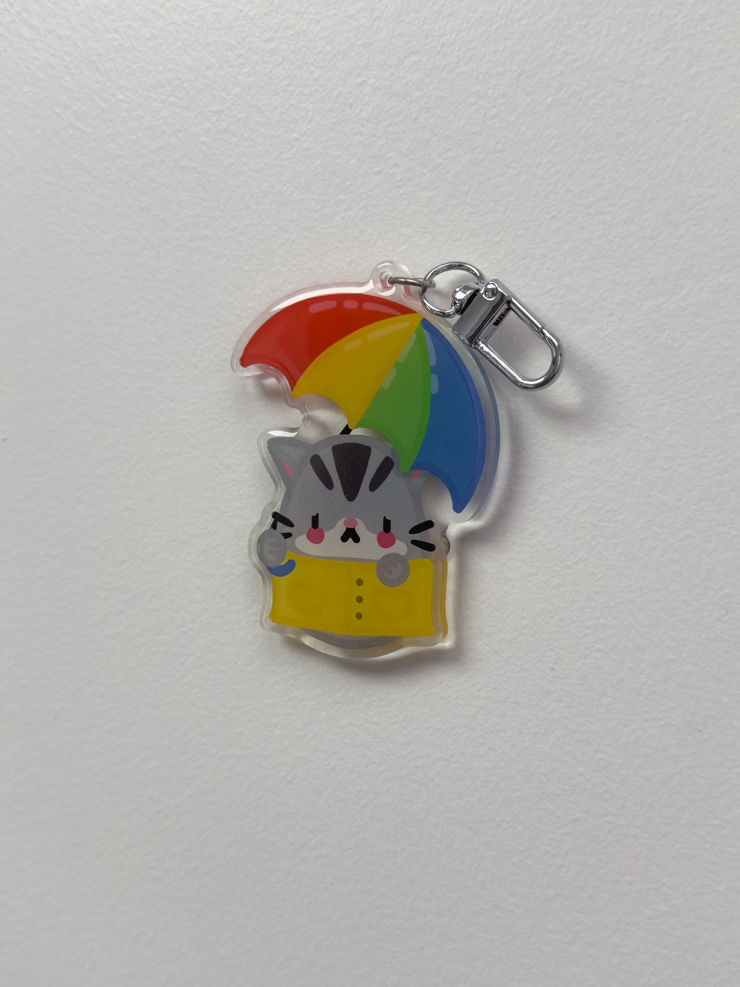 Sad Kitty Keychain