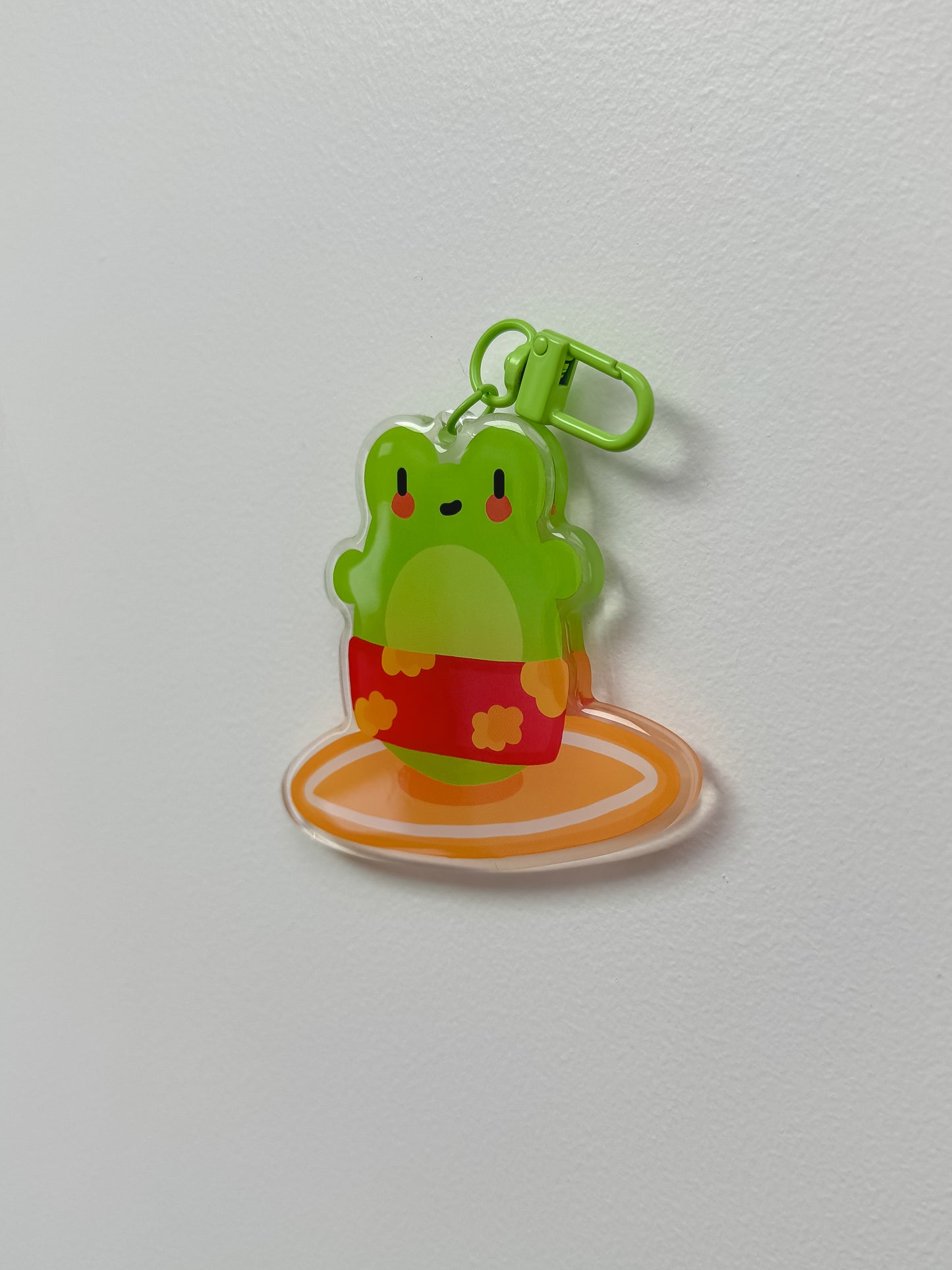 Surfer Frog Keychain