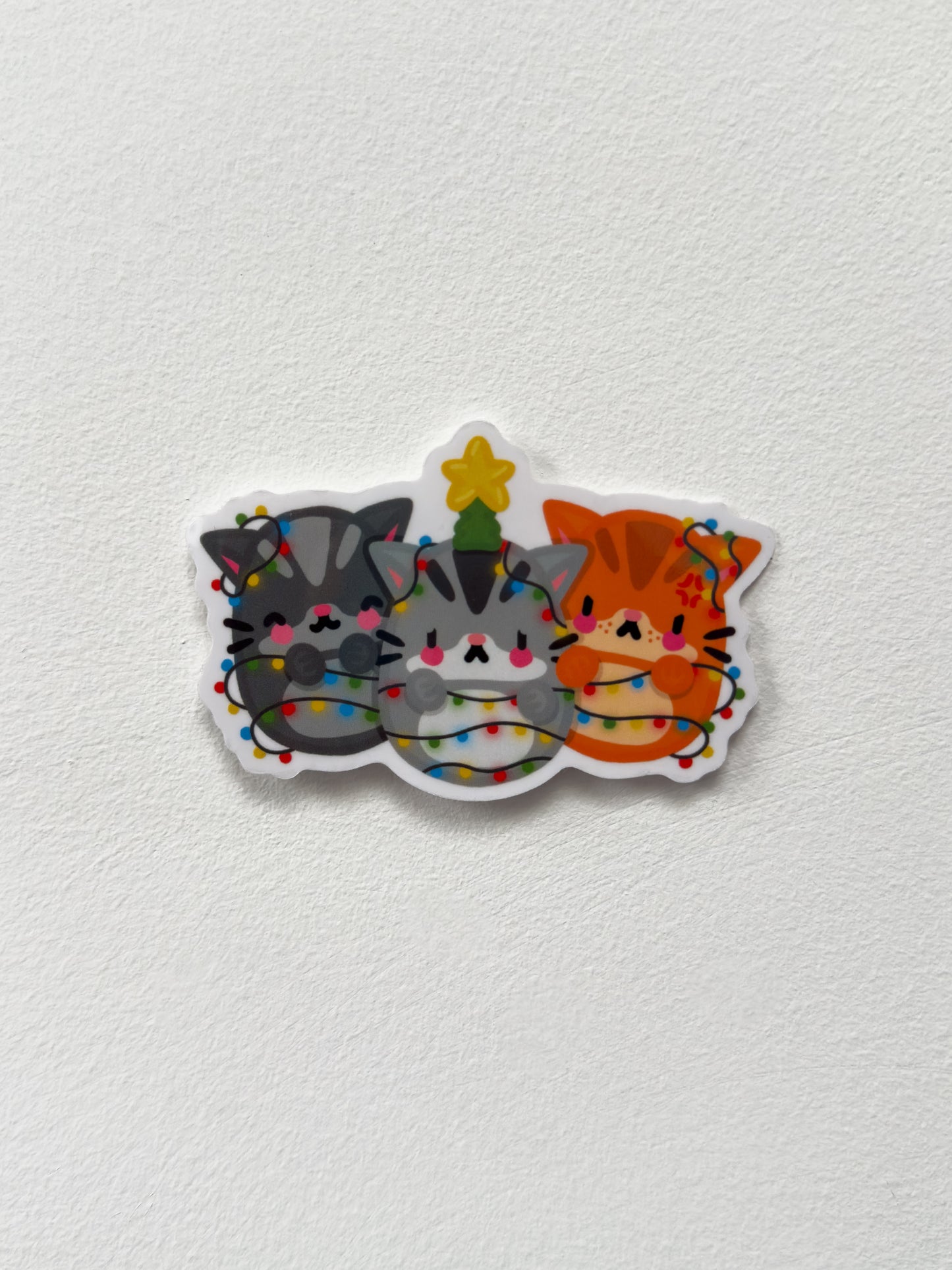 Kitty Family Christmas Sticker