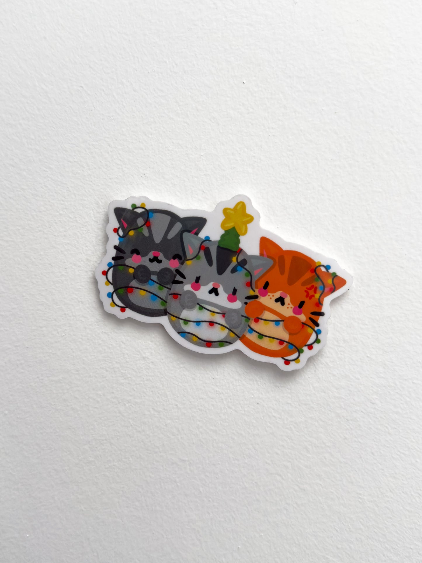 Kitty Family Christmas Sticker