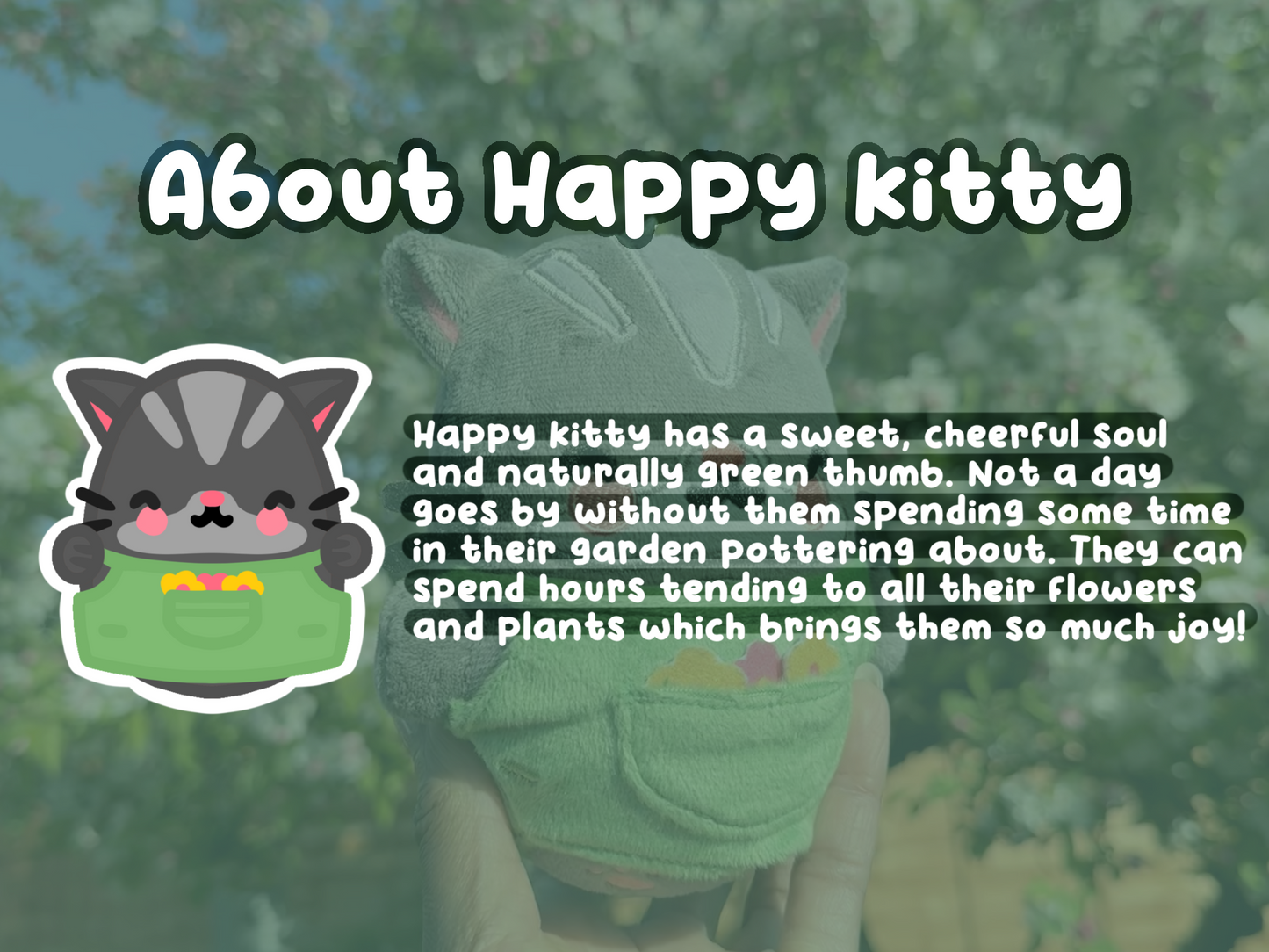 Mini Happy Kitty Keychain Plushie