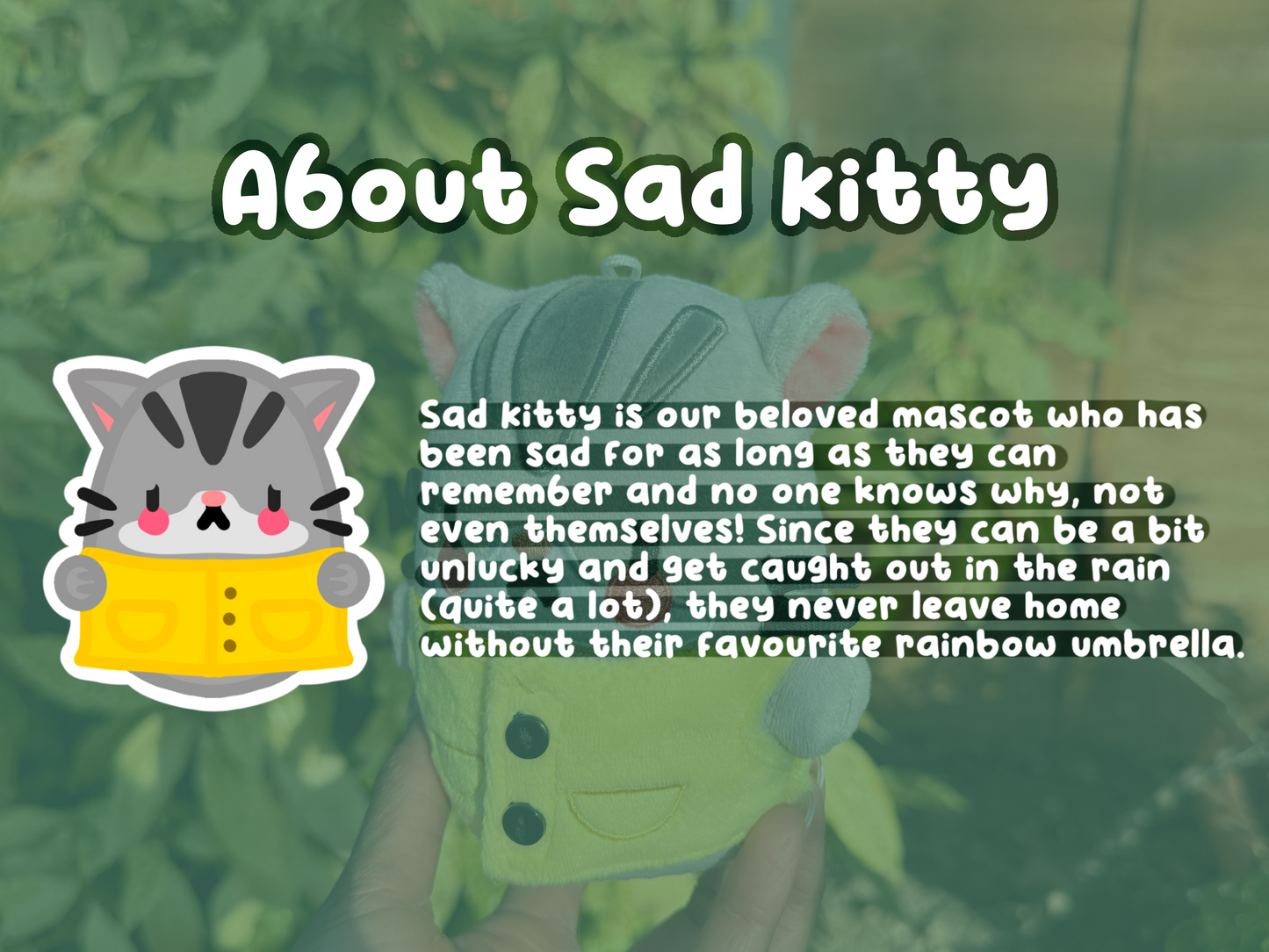 Mini Sad Kitty Keychain Plushie